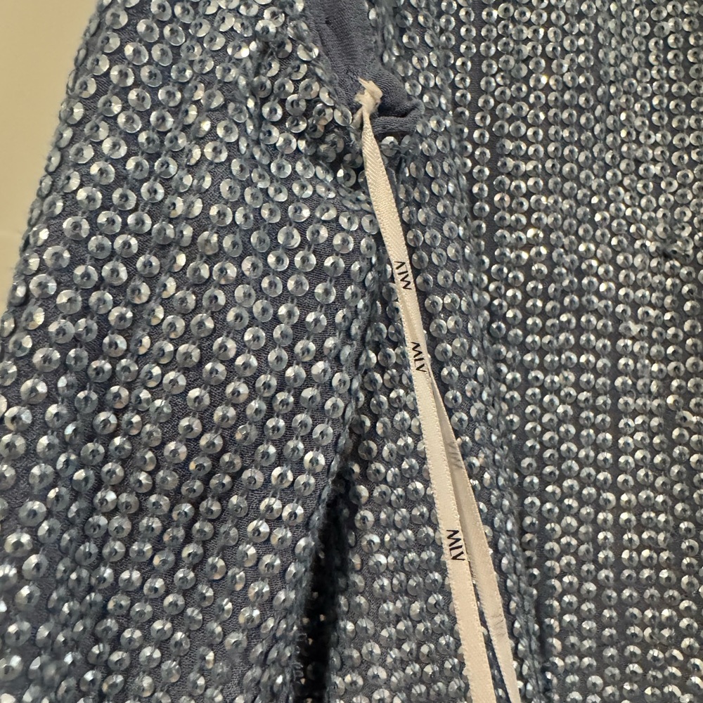 MLV Carmen sequin dress in blue - Picture 11 of 13